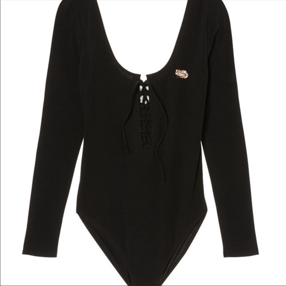 PINK Black LSU Gameday Bodysuit